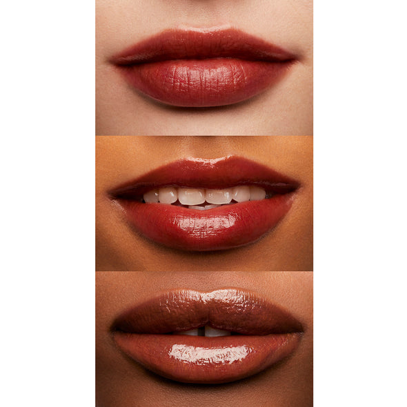 e.l.f. Glossy Lip Stain Cinnamon Dreamz Model Lips Close Up