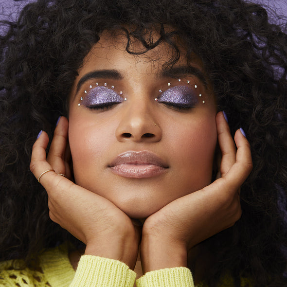 65 Pretty Eye Makeup Looks : brown glitter makeup look